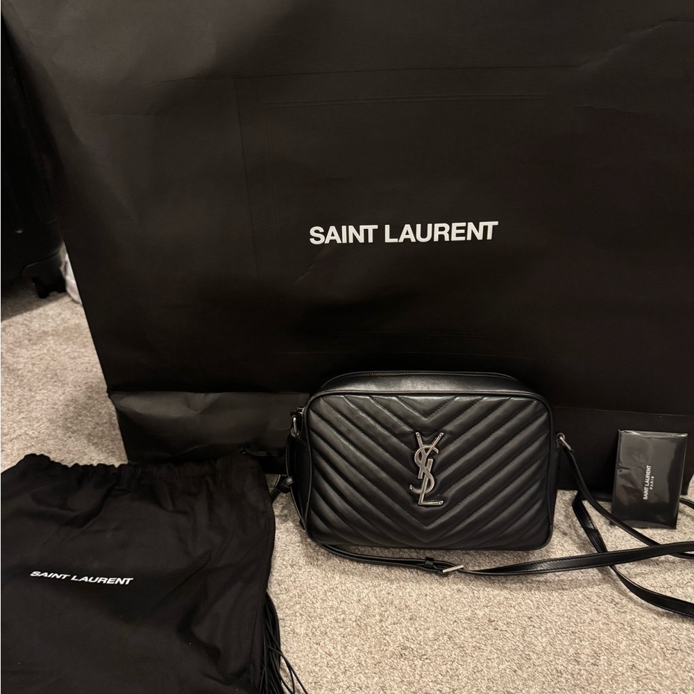 Saint Laurent (YSL) Camera Bag in Quilted Leather